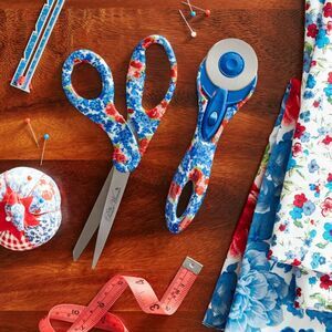 Pioneer Woman Fabric Scissors and Rotary Cutter Set (3 Patterns to Choose From)